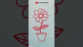 Easy Flower Drawing  #artzriteeshh #shorts