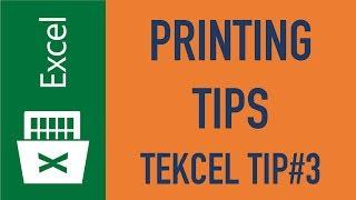 Excel Printing Tips - TEKcel Tip #3