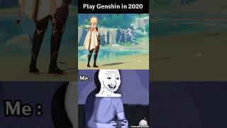 Playing Genshin Impact 2020 VS 2023 #genshinimpact #genshinshorts #shorts