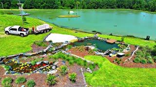 Adding 12,000 Fish to the 5 Acre Pond!