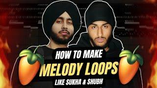 How To Make MELODY Loops Like SHUBH & SUKHA | Fl Studio (Hindi) | How To Make - Shubh Type Beat