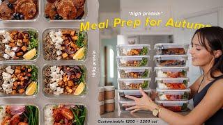 Autumn meal prep | 16 high protein meals in 1 hour