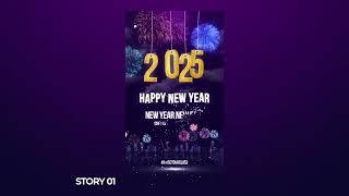 Happy New Year Wishes 2025   Instagram Stories Premiere Pro Templates