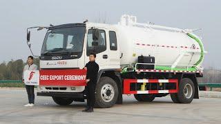 ISUZU Vacuum tanker truck on production line - CEEC TRUCKS