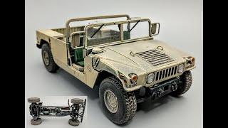 ALL NEW KIT Humvee HMMWV M1097A2 Scale Model Build How To Assemble Paint Weather Dirt Dust Rust Sand