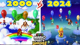 Super Mario Party Jamboree vs Mario Party Series - Mario vs Yoshi vs Donkey Kong vs Luigi (Compare)