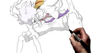 How To Draw Luffy Gear 5 | Step By Step | One Piece Ep 1072