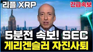 [리플 XRP] "긴급발표" SEC 겐슬러 자진사임!! SEC 항소취소 #리플 #리플코인 #리플전망 #리플호재 #리플목표가