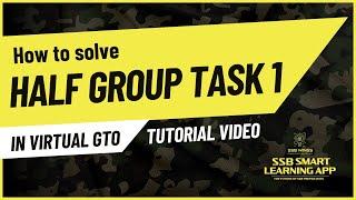 Half Group Task- 1 (HGT) Solution Tutorial in SSB Smart Learning App | SSB Interview