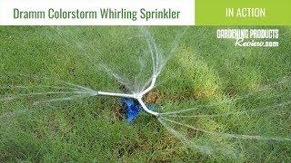 Dramm ColorStorm Whirling Sprinkler in Action | Gardening Products Review