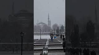 sultanahmet mosque and snow #istanbul #sultanahmet #mosque #snow