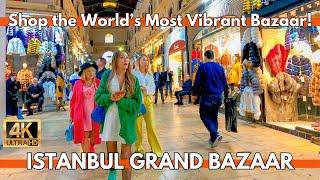 ISTANBUL TURKEY 4K UHD WALKING TOUR AROUND GRAND BAZAAR(Kapalı Çarşı) SHOPPING MARKET