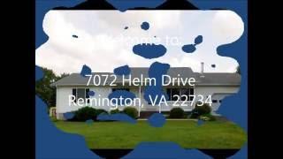 For Sale 7072 Helm Drive Remington VA