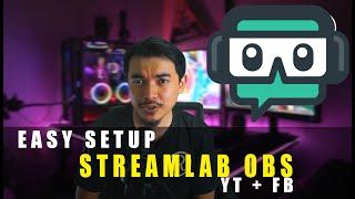 easy setup streamlab obs youtube + facebook malaysia