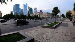 ⁴ᴷ⁵⁰ Cycling Moscow: from Kutuzovksaya Metro Station, Arbatskaya Square to Frunzenskaya Quay