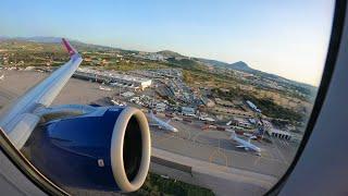 Sky Express Airbus A320Neo Full Flight to ATHENS! Engine/Wing View - 5K