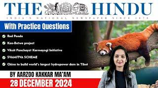 The Hindu Newspaper Analysis | Daily Current Affairs | 28 Dec 2024 Current Affairs | SRIRAM's IAS