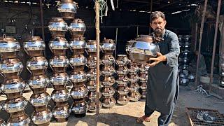 How is Afghanistan’s famous pressure cooker made from engine block at Ahmed Shah Mohsinzada factory?