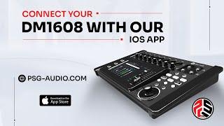 PSG AUDIO DM-1608 Digital Mixer with our iOS App 