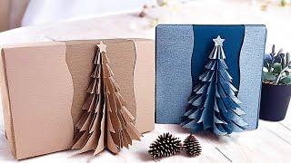 GIFT BOX PACKING + 3D PAPER CHRISTMAS TREE  DECORATION | I.Sasaki Original