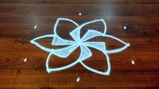 5*3dots Flower kolam|Thai madham kolam| simple Flower Rangoli|Salem Rangoli|Pandaga Muggulu