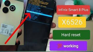 Infinix Smart 8 Plus X6526 Hard Reset Without Pc | x6526 Hard Reset not working