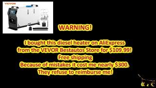 Diesel heater rip off AliExpress Vevor Bestautos Store