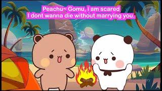 bubu dudu stuck in storm on island- P2 | goma peach | gomu peachu love story