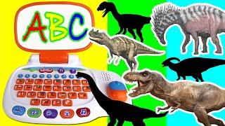 Dinosaurs A to Z | Dinosaur Songs | Kids learn the ABCs with T-Rex Cartoon & Real Dinosaurs!