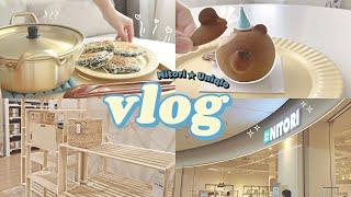 vlog | making onigiri sandwich, NITORI tour, unbox Spy x Family t-shirt, teddy bear cake 