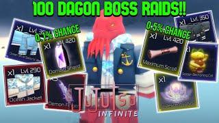 Defeating Ocean Curse (Dagon) Boss 100 Times and Here's What I Got.. - Jujustu Infinite Roblox