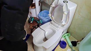 The toilet in the customer's home will be blocked once it is used within two years. when I dredge i