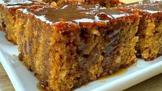 Quick Delicious Cake recipe! Sticky Toffee Coconut Cake - Cake in 5 minutes! Date cake recipe