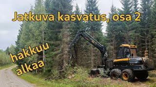 Jatkuva kasvatus, hakkuu alkaa, osa 2. | Continuous cover silviculture, part 2