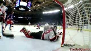 Brodeur with incredible save on M.Staal