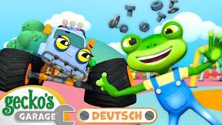 Monstertruck hat Aua | 60-minütige Zusammenstellung｜Geckos Garage Deutsch｜LKW für Kinder ️