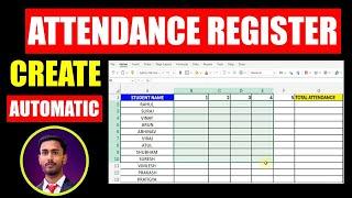 How To Create Attendance Register In MS Excel | Excel Tutorial