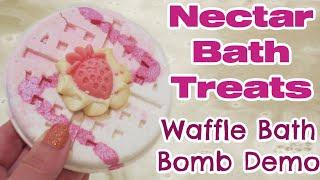 Nectar Bath Treats - Strawberry Vanilla Waffle Bath Bomb Demo!