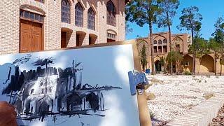 Charcoal Drawing: EXTREME Architecture Captured with Simple Tools!