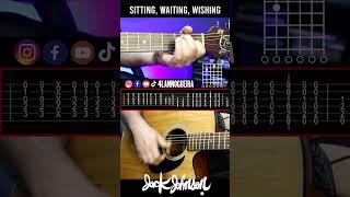 Sitting, Waiting, Wishing - Jack Johnson - (Intro/Chorus with Tabs) #Shorts