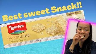 Loacker Patisserie White Coconut  - Snack Food Review @lindasmidnightsnackreviews