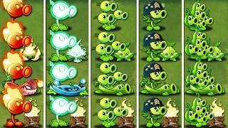 Random 6 PEA & Mint & Vine & Support Plants Battlez - Who Will Win? - Pvz 2 Plant vs Plant