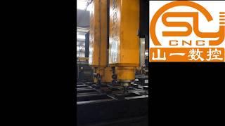 High speed double head gantry movable cnc milling machine for steel structure