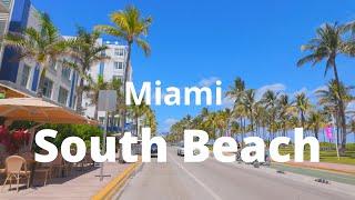 South Beach Florida Walking Tour in 4K :  Miami Ocean Drive & Stunning Beaches