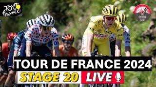 Tour de France 2024 Stage 20 LIVE COMMENTARY - Tadej Pogacar vs Jonas Vingegaard In The Mountains