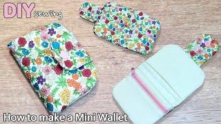 DIY 패브릭 반지갑 만들기 | 동전 카드지갑 | How to make a Mini Wallet | DIY Mini Coin Purse | Easy Sewing Tutorial
