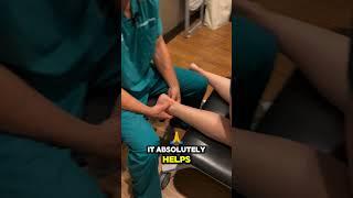 An #adhesion release methods doctor uses #shockwavetherapy to treat the #achilles #tendons