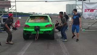 THE KING OF DRAG RACE MALAYSIA! LAJU MACAM JET SAMPAI PINTU PUN BOLEH TERCABUT! SATRIA 800BHP 8.9S!