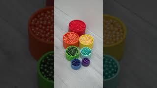 Oddly Satisfying video ⭐Colored Beads and Balls #beads #oddlysatisfying #dominomarble