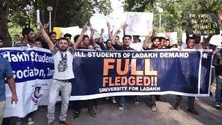 Students protest for separate Ladakh University